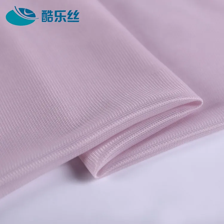
factory custom garment suit lining 100% polyester interlock warp knitted fabric 