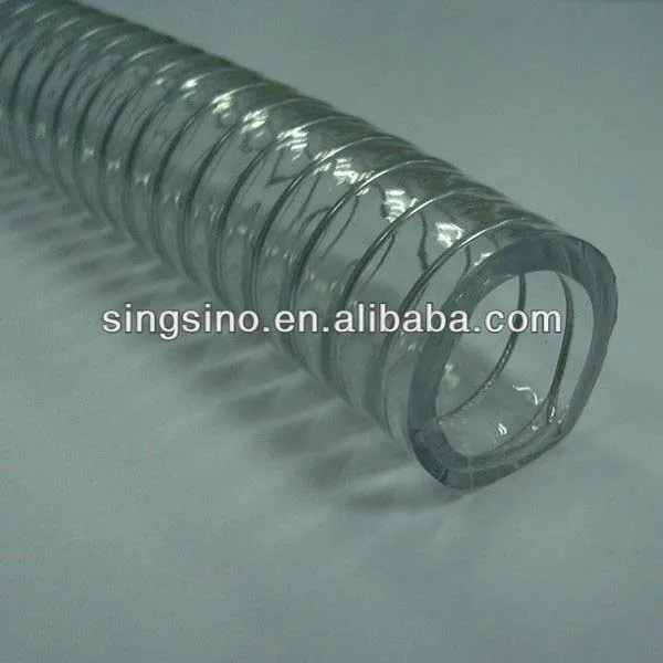 High quality PVC reinforced flexible spring steel wire hose flexible stainless pvc steel wire hose