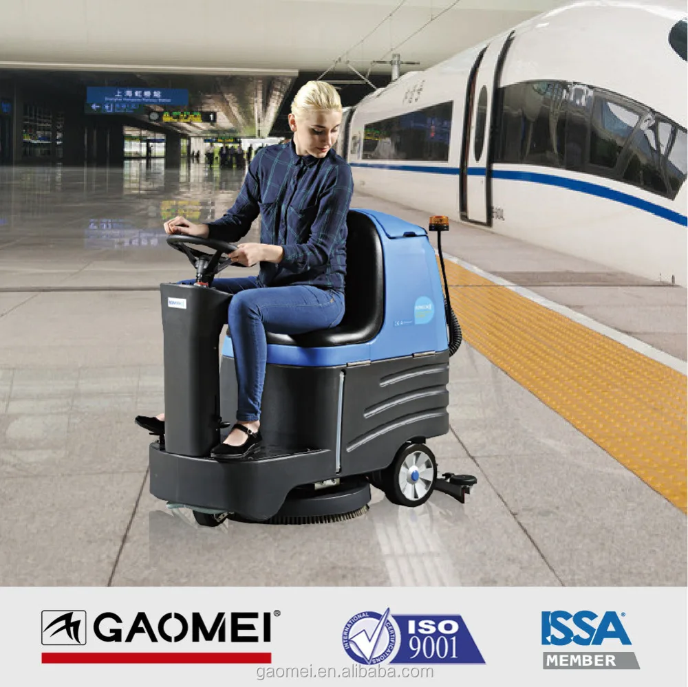 R56BT China GAOMEI walk behind floor cleaning auto scrubber with pads