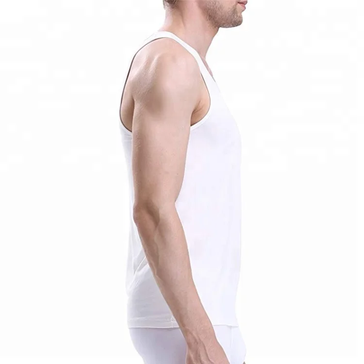 
Wholesale modal cotton fabric plus size mens breathable tank top 