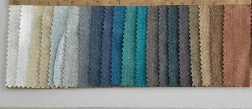 stone washed linen/cotton fabrics in many colors for clothes