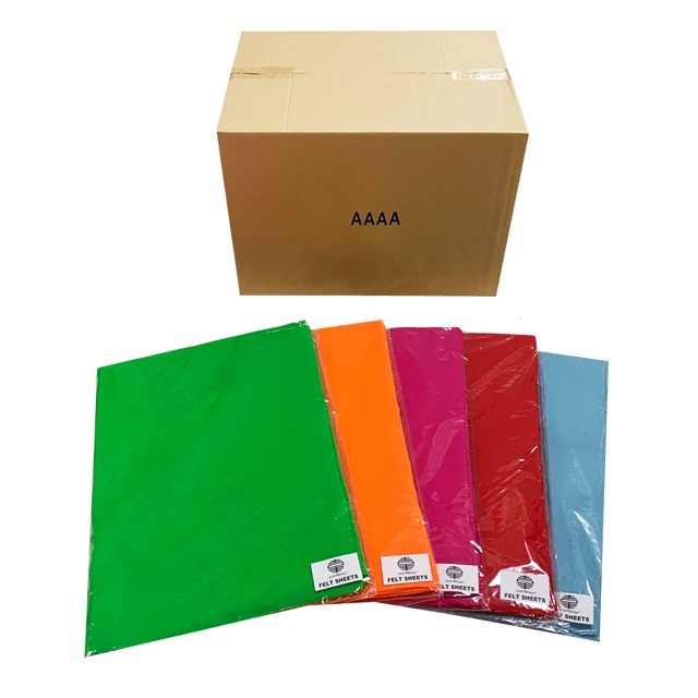 wholesale felt fabric 1mm Thick Color Felt A4 size hard quality felt sheets for china factory