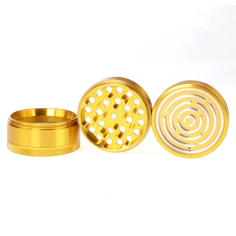 New Maze Design Smoking Accessories 63MM Aluminum Tobacco Crusher Dry Herb Grinder