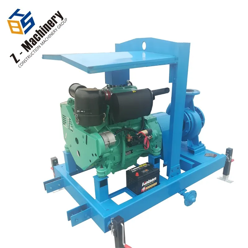 Mobile type  centrifugal  8 inch Deutz diesel engine water pump for irrigation