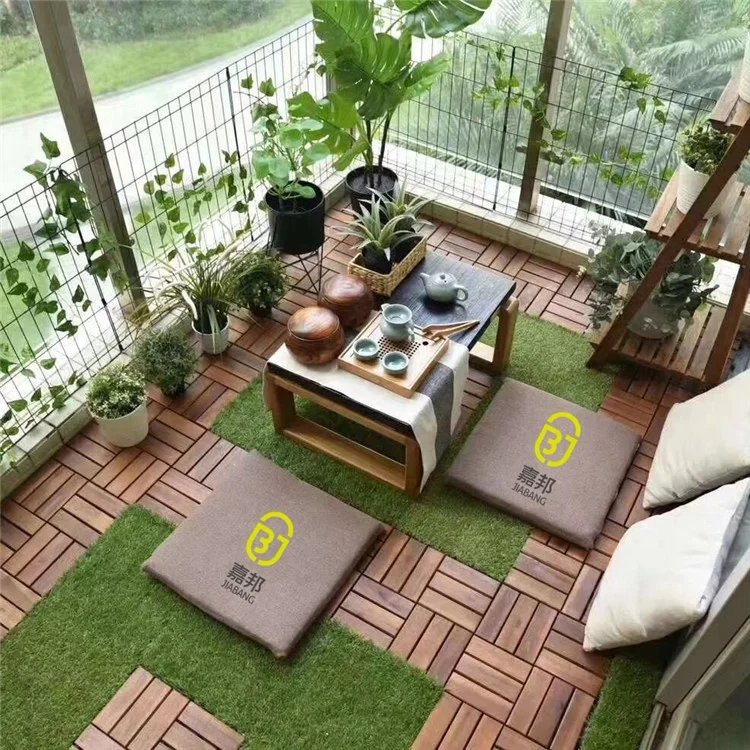 
new walnuts color 12 slats outdoor funiture interlocking hard wood flooring deck tiles 