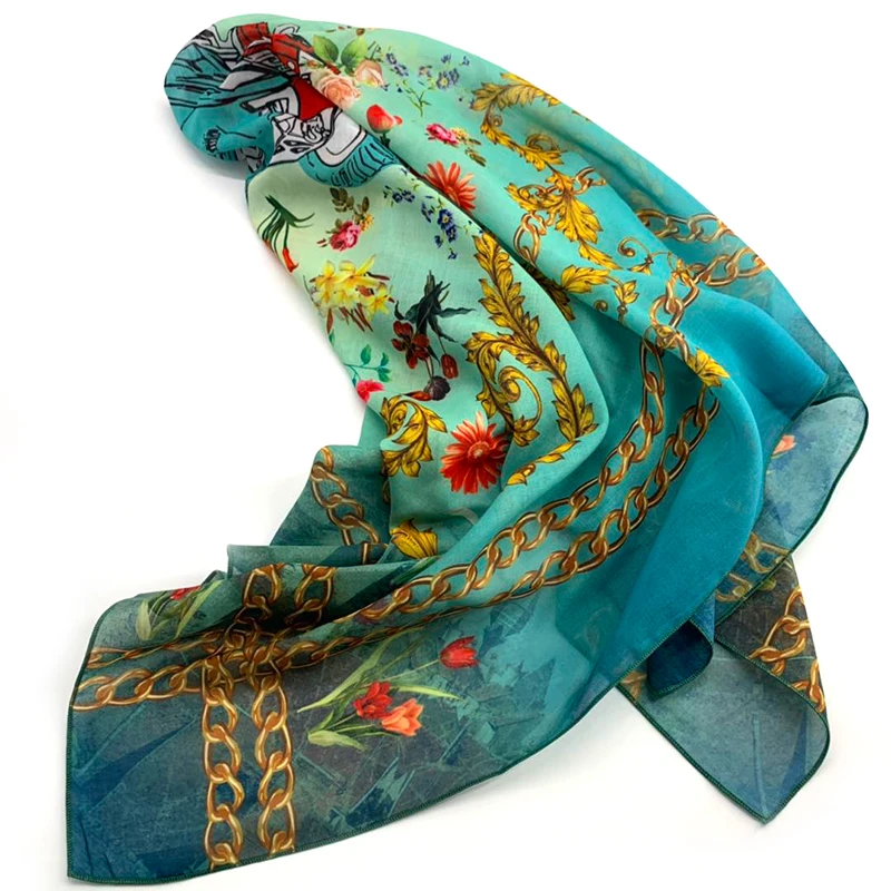 Cheap price women printing hijab square muslim big scarf viscose