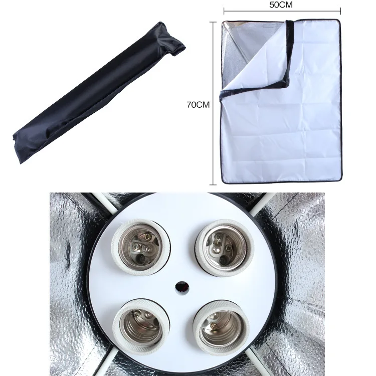 With 4 socket Lamp Bulbs Holder Photographic equipment video lighting softbox