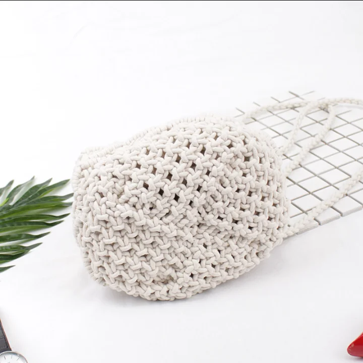 Fabric bags Shoulder Straw Summer of Women Fabric Crossbody Bags Canvas Jute Beach Travel Bag