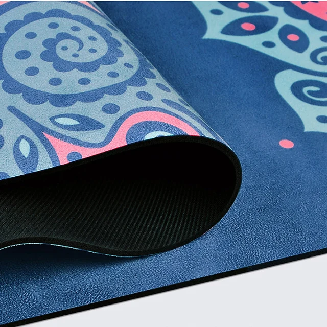 Factory Supplier eco friendly natural rubber yoga mat custom print customized printed high density mats with designs