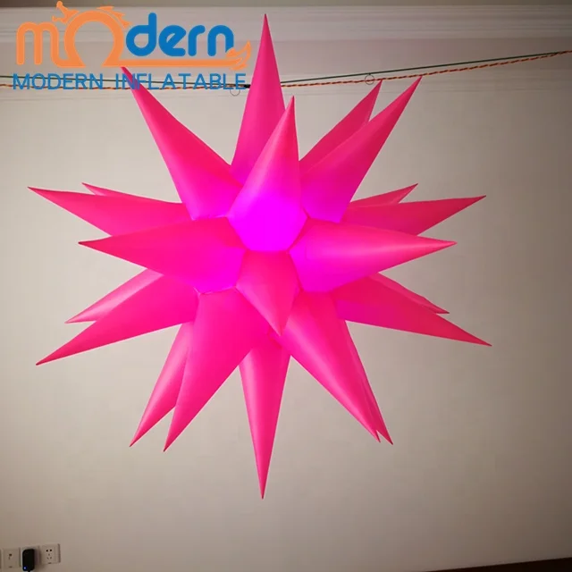 Decorative lighting star inflatables Christmas ceiling decorations star for sale