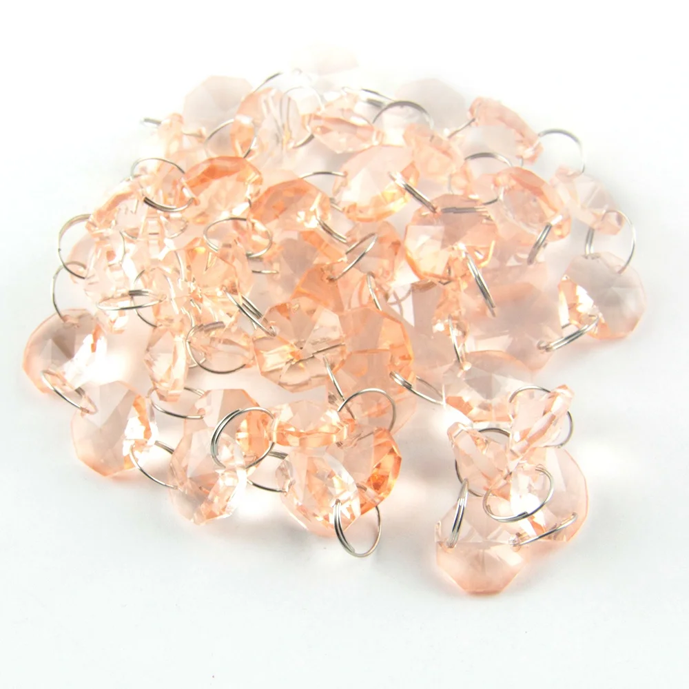 14mm Hot Pink rystal chandelier wedding curtain garland diamond strand crystal bead curtain chains