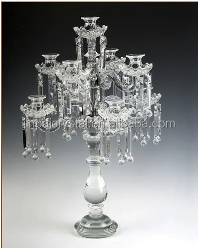 Crystal Candle Holder 9-arms Candle Stand 67cm Tall Wedding Event Candelabra Candle Stick