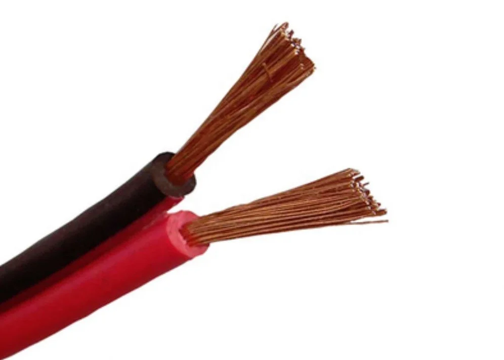  Китай (материк) красного и черного цветов 22AWG 2 ядра плоский медный скрученный кабель