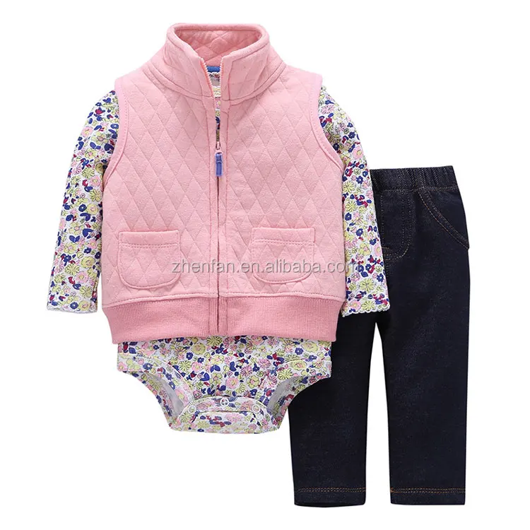 infants & toddlers age group and long sleeve style newborn baby cotton clothes matching with rompers and pants