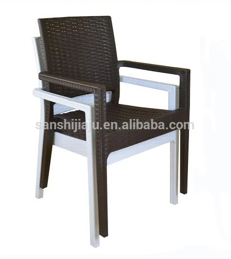 Outdoor plastic rattan armchair for sale garden chair cane chair