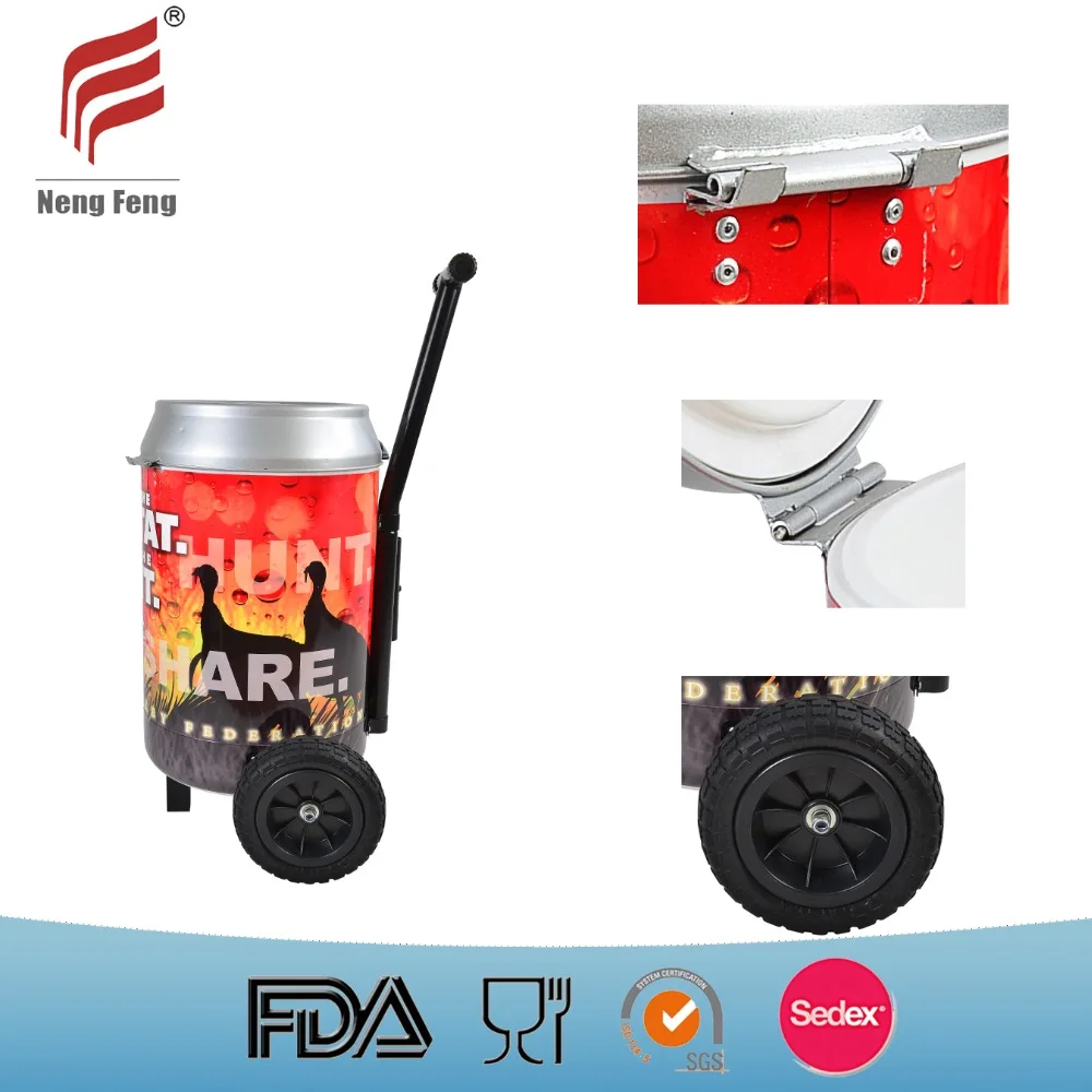 54L available Rotomolded cooler box can cooler with wheels ice bucket  box portable cooler