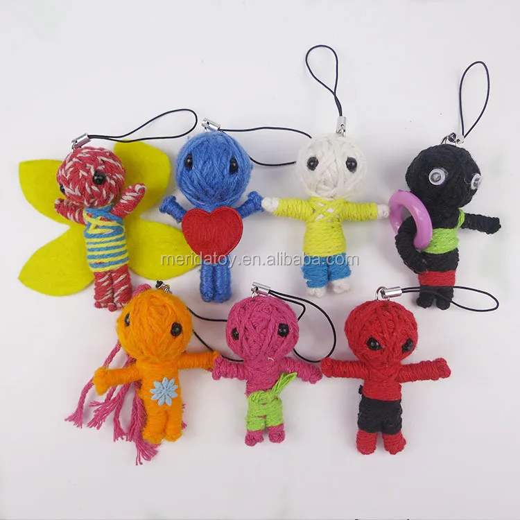 custom cartoon handmade Voodoo dolls keychain