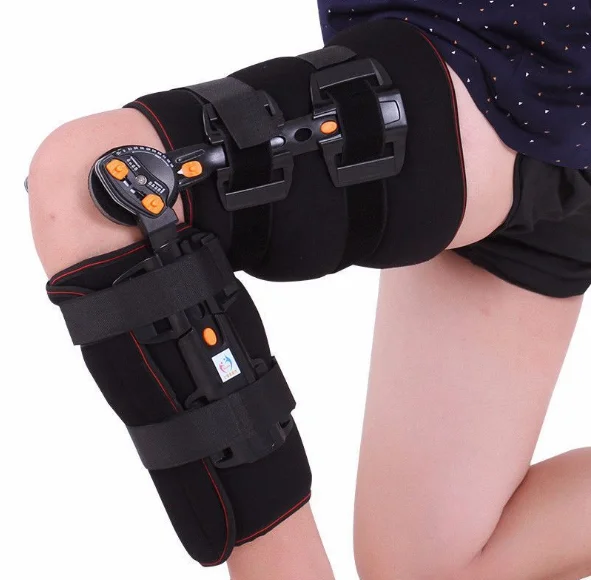 Hinged Knee Support Brace Adjustable Injury Stabilization After ACL, PCL, MCL or LCL Operation Post Operative Knee Support