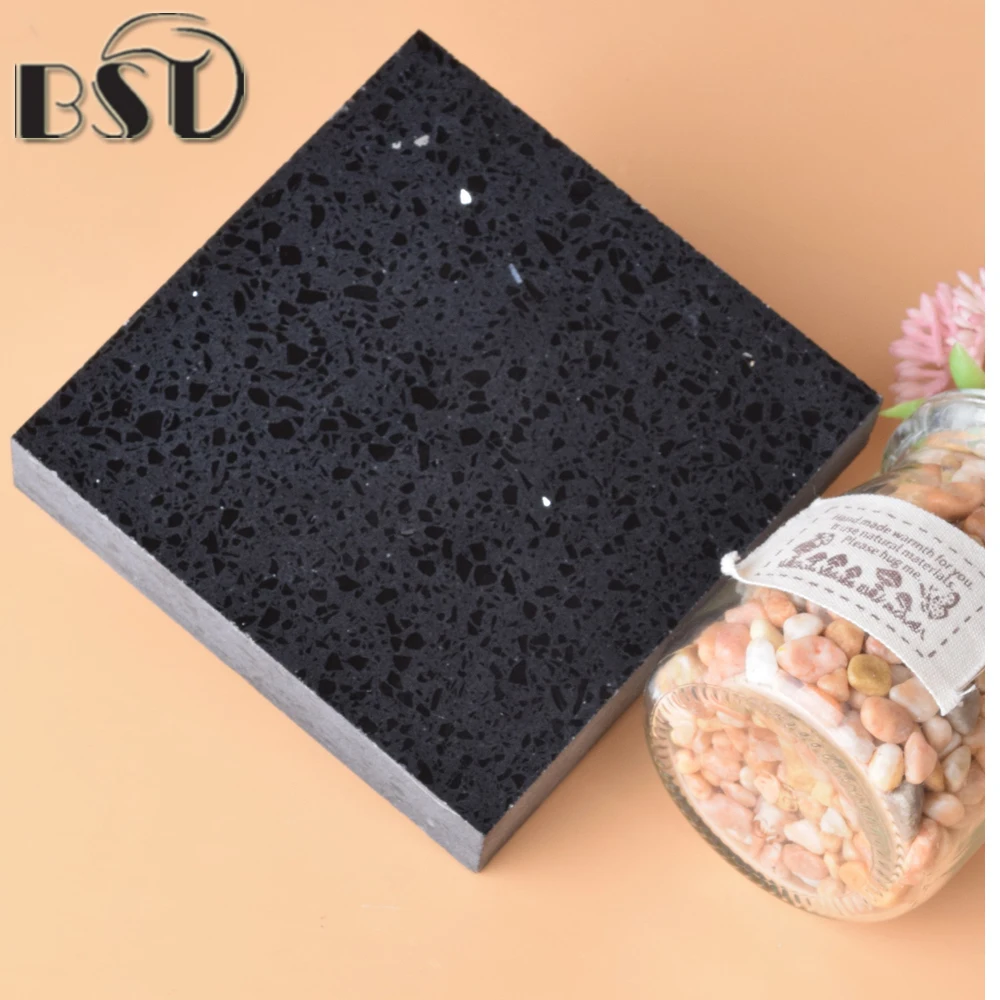 Black Galaxy Artificial Quartz Stone Countertop