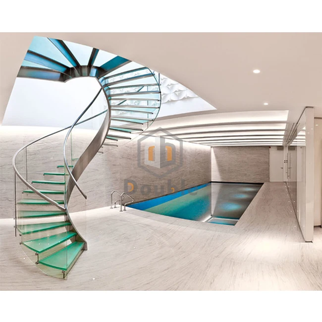 
Customized Wooden Curved Structure Staircase/Luxury stairs 