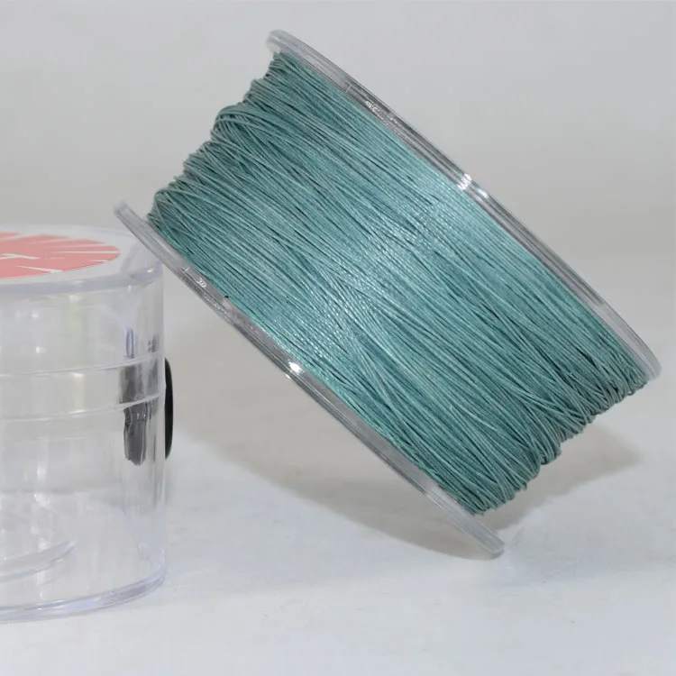 boxed different colors 0.45mm 0.55mm 0.65m 100% polyester round waxed thread for hand sewing leather