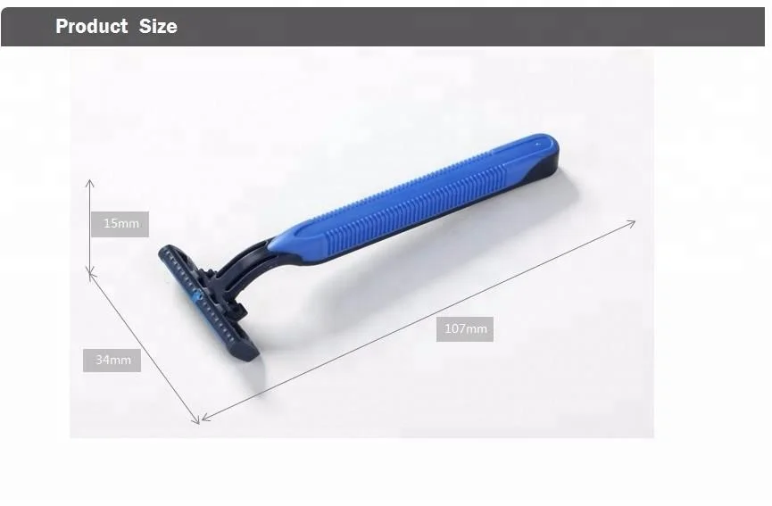 KL-R321L triple blade razor with fixed head high quality rubber handle disposable razor