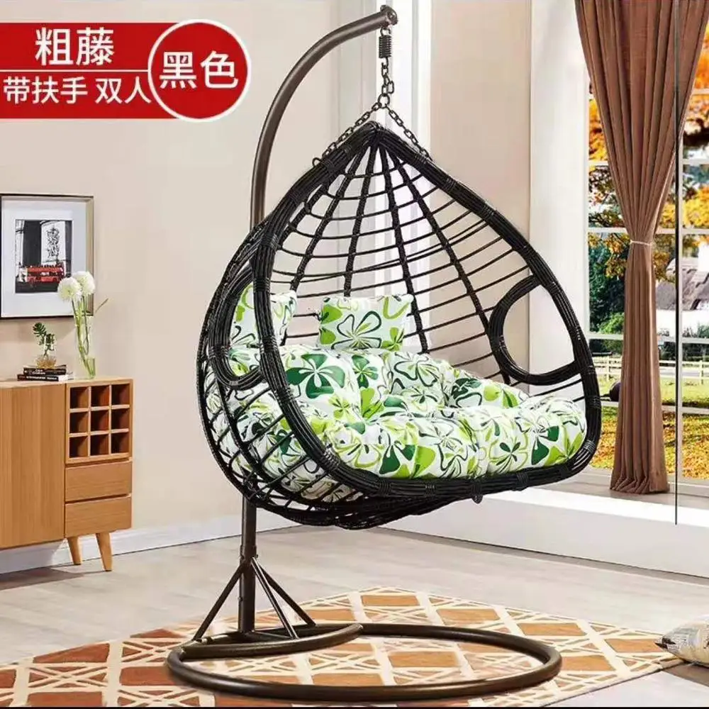 good quality Double seater 2 person swing chair rattan hanging chair