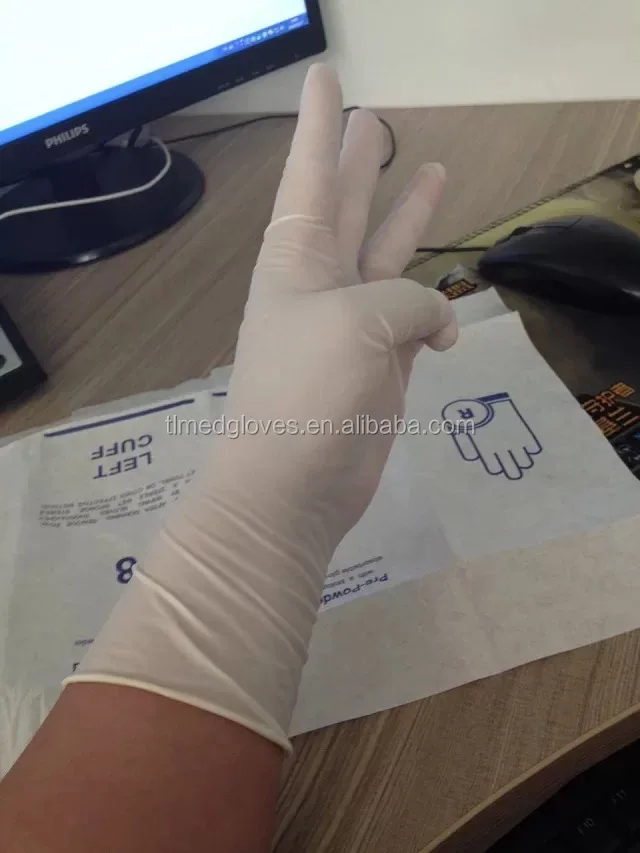 sterile latex hand gloves