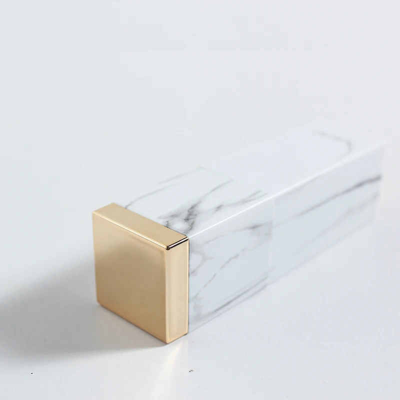magnetic buckle lipstick tube white marble lip balm tube