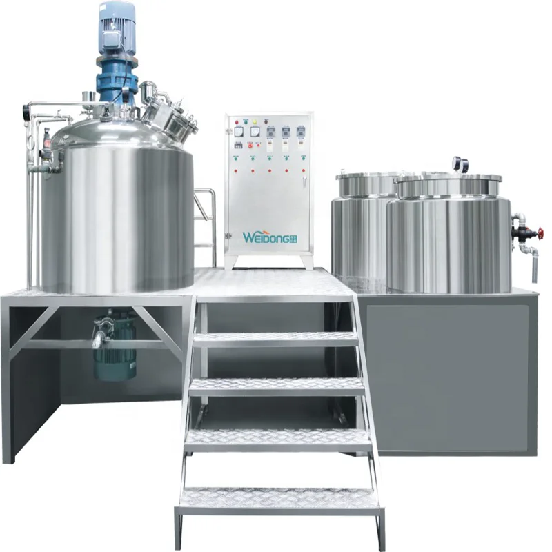 Weidong  cosmetic Cream Making Machine with Mixer Homogenizer