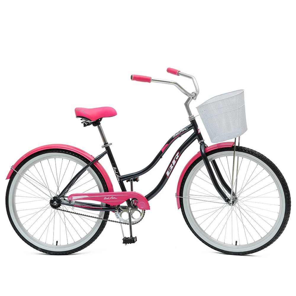 Cheap steel frame 26 inch single speed beach bike with coaster brake