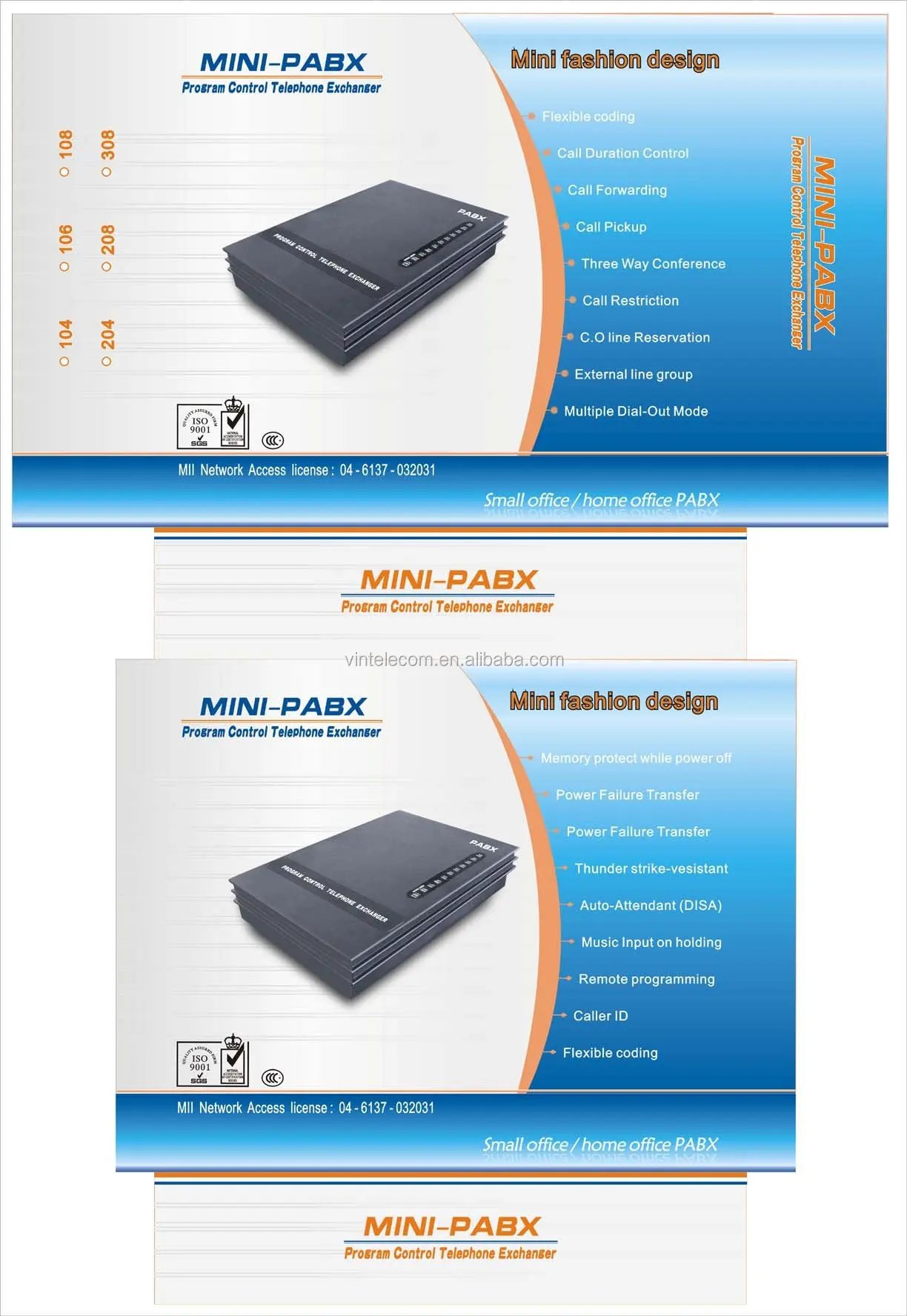 Hot sell VinTelecom SV308 (3CO+8Ext ) PBX Phone system