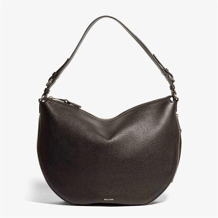 Стильная Дизайнерская Женская мода hobo черная женская сумка из натуральной кожи