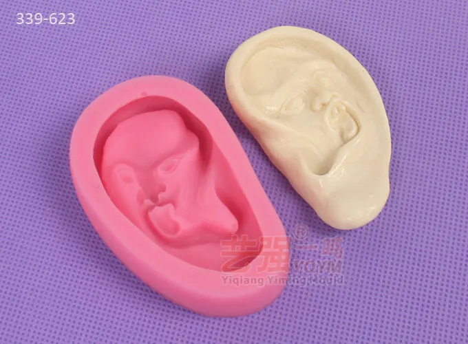 
fondant chocolate ear mould,silicone gum paste ear mold,fondant cake stencil fondant cake tools 