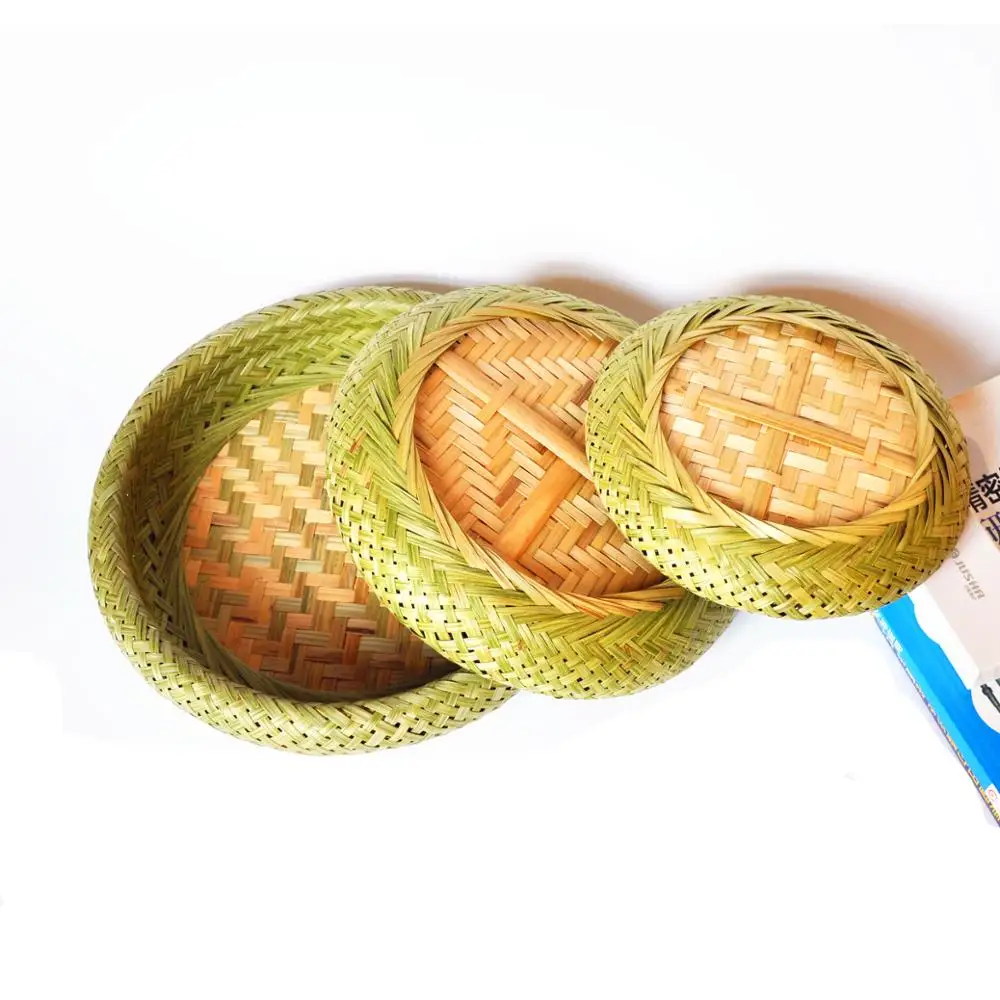 
Eco-friendly Natural Manual Bound Bamboo Sieve Bamboo Basket Bamboo Food Basket 