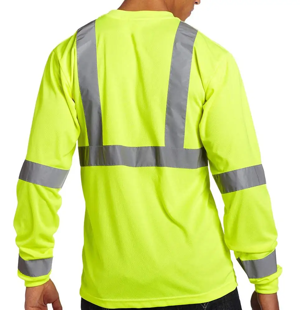 ZUJA ANSI 107 Factory Directly Fluorescent Safety Hi vis Shirt