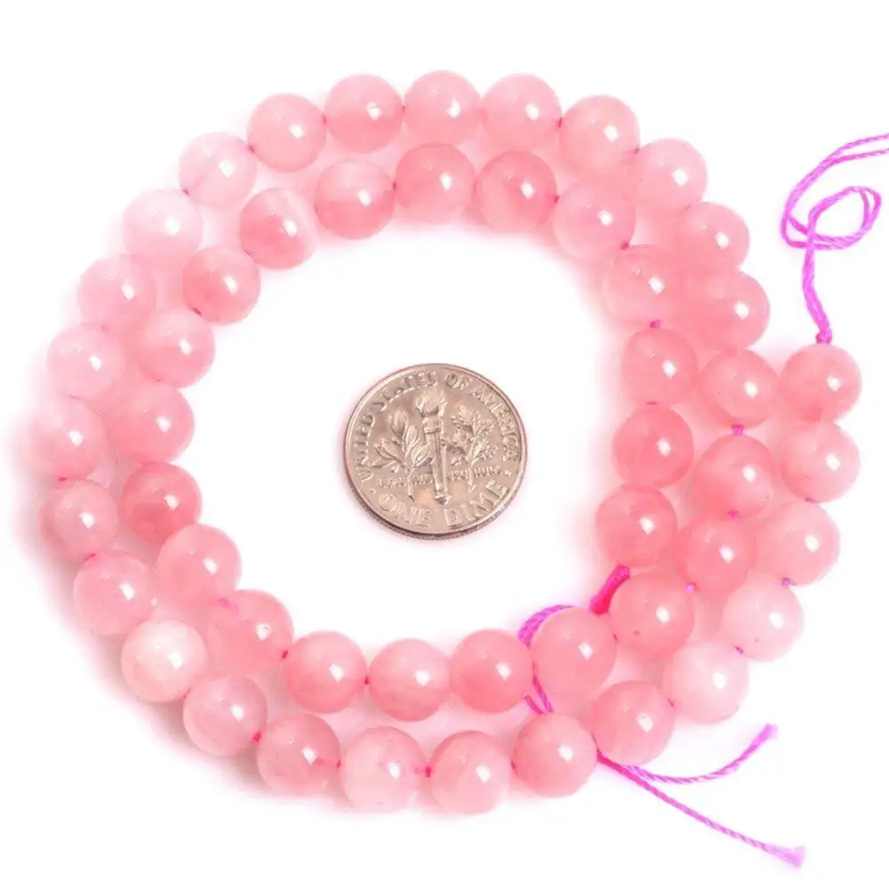 Rose Quartz Crystal Beads for Jewelry Making Natural Gemstone Round AAA Grade