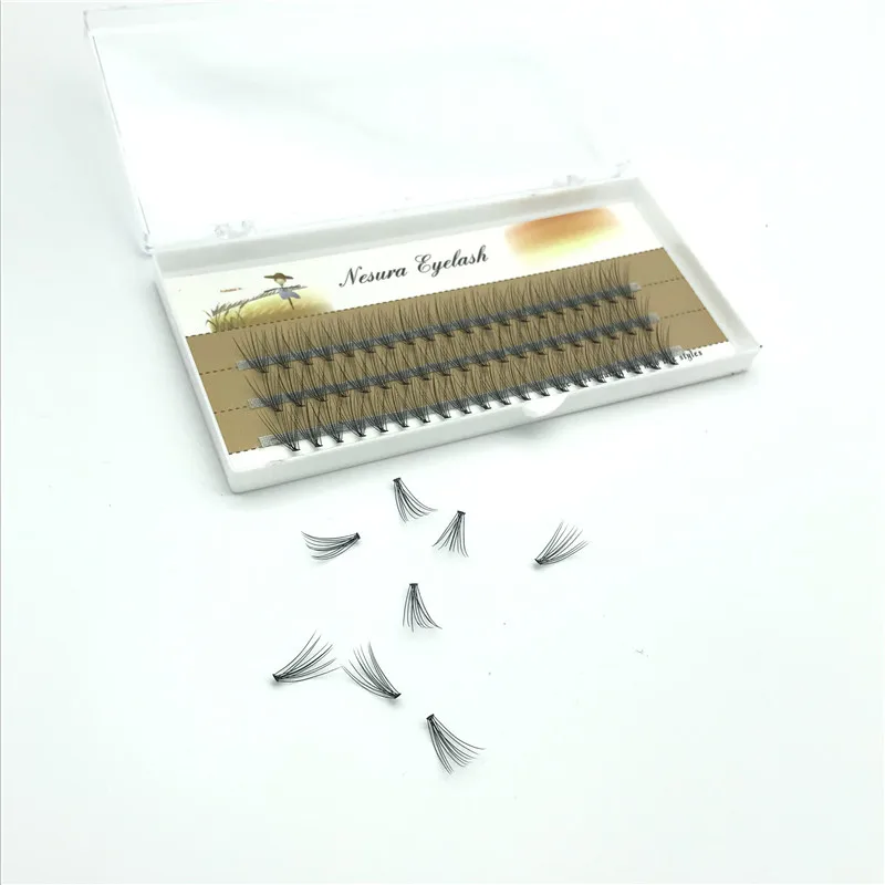 
60pcs individual eyelash extension cluster bundles false eyelash extension tray 