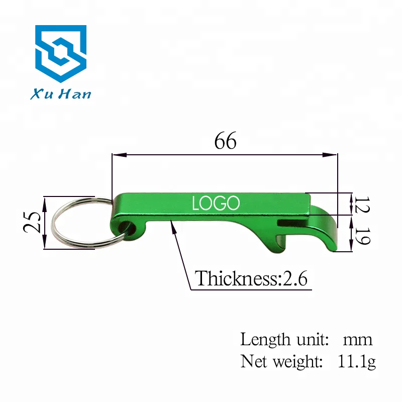 Manufacturer direct sales, aluminum alloy bottle opener small gift can be customized LOGO