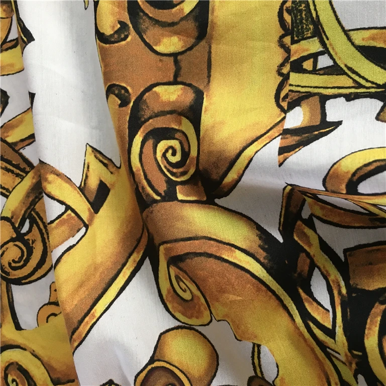 
High Quality Custom Digital Printing Cotton Lycra Fabric 