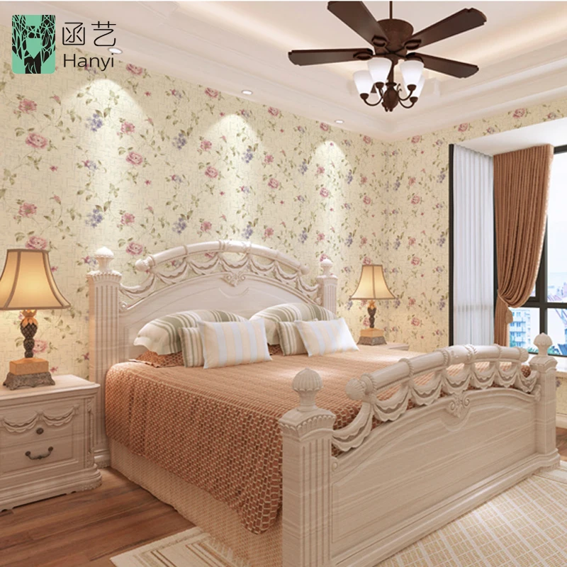 Eco-friendly pvc vinyl beautiful flower wallpaper designs simple islamic wallpaper