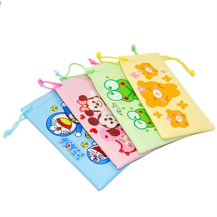 
full color printing microfiber drawstring mobile phone pouch 