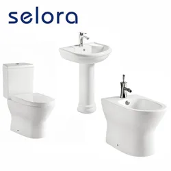 Good quality bathroom sanitary ware decorated toilet suite
