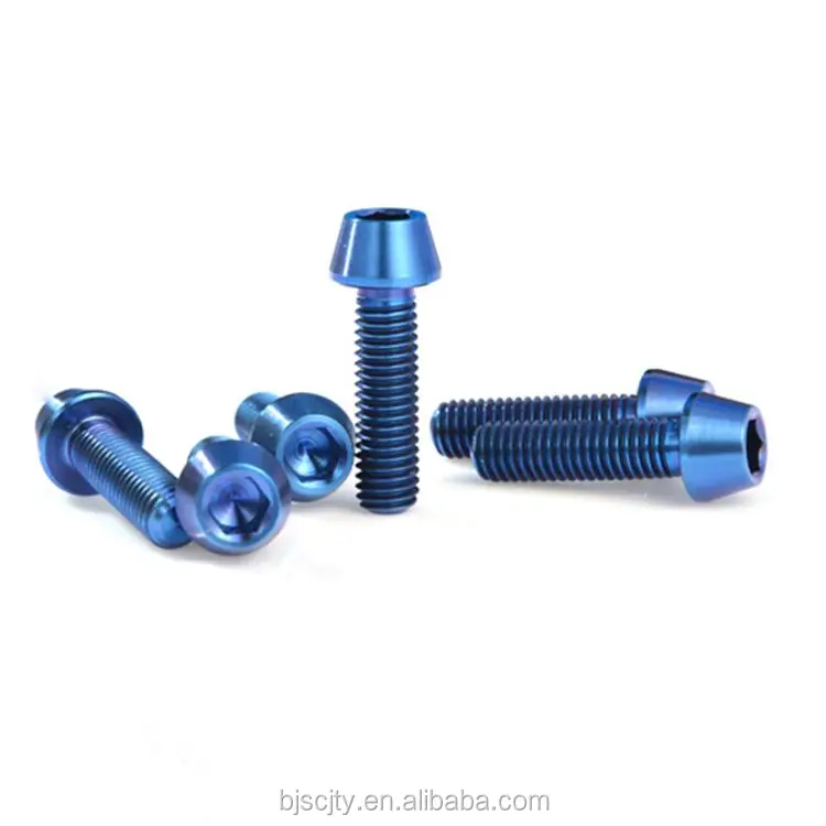 Factory supply DIN912 Bike colored bolts hex socket m5 titanium screws for Mountain Bike