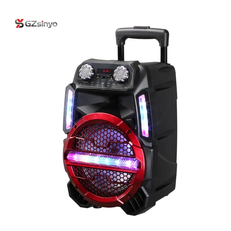 
8 inch private rechargeable portable trolley outdoor speaker 