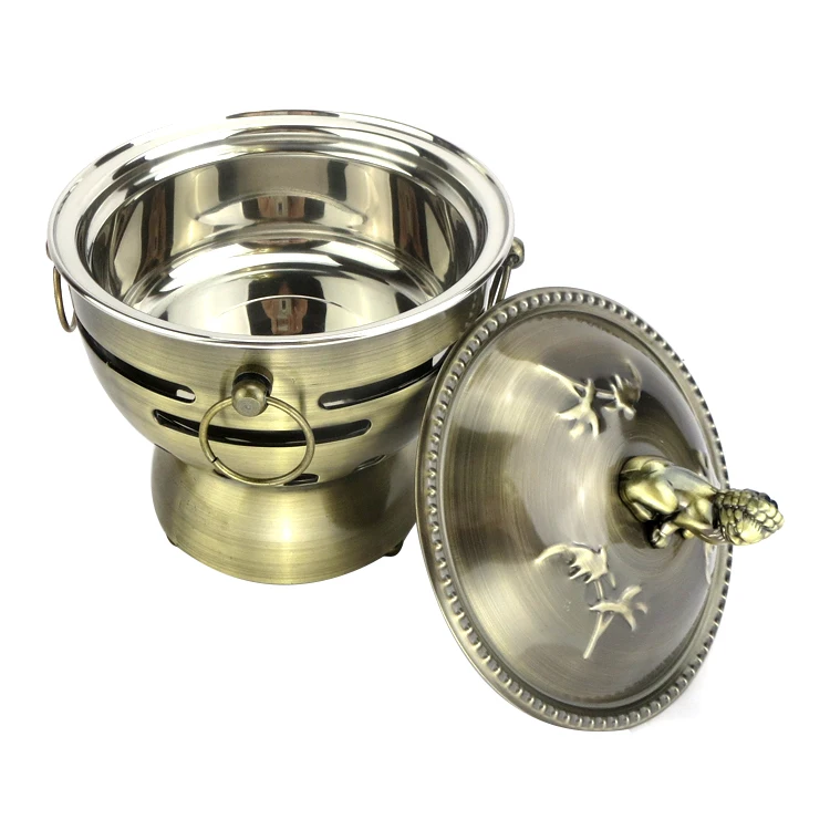 Stainless Steel Golden Hot Pot Burner Alcohol Individual Shabu-shabu Hot Pot for Sale