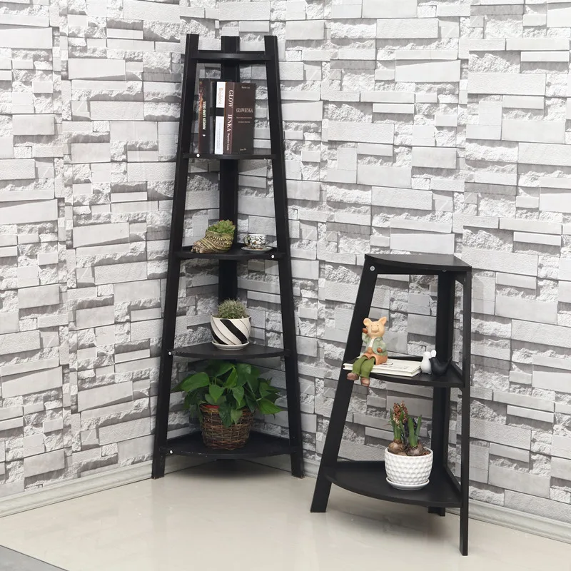 Индивидуальная демонстрационная стойка для мебели, 5 деревянных полок, винтажная угловая полка, полка с отделкой для дома или офиса