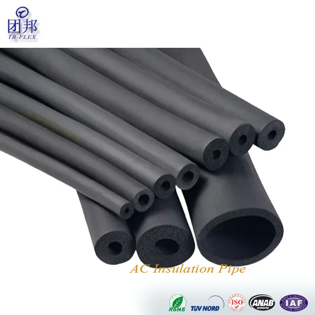 AC Refrigerant Line Insulation Pipe Rubber Foam Insulation Pipe