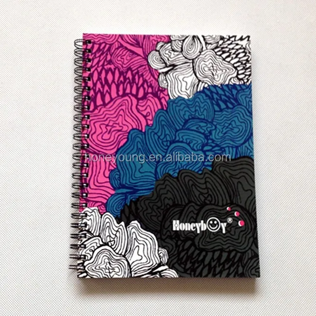 cute noble school students high quality colorful pretty hardcover spiral notebooks