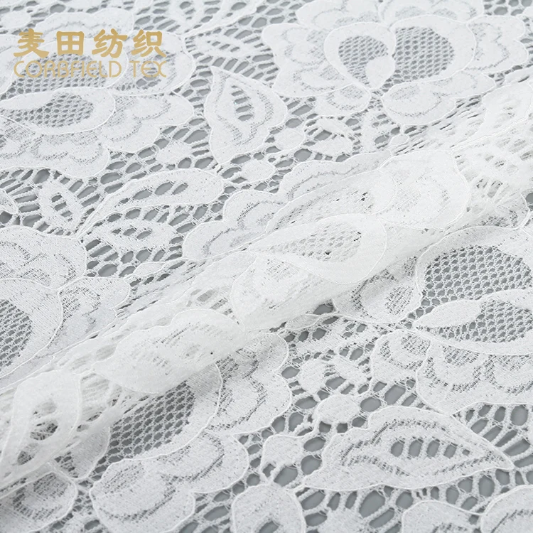 newest design 10 years experience factory manufacturer 3d bridal stretch lace fabric